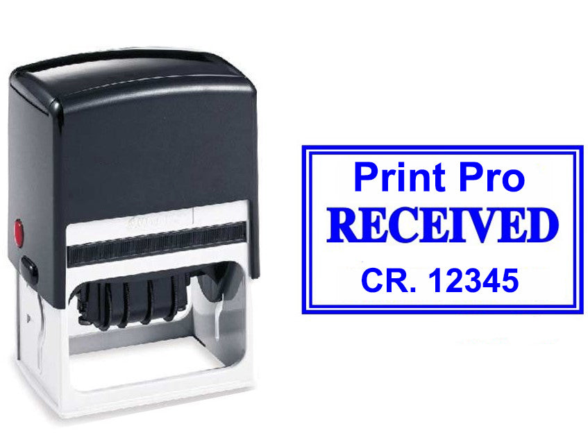 Custom Rubber Stamp Self Inking - Personalised with your Logo / Text- 38 x  14mm